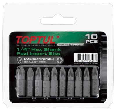 PZ1 25mm Screwdriver Bit Set 10pce