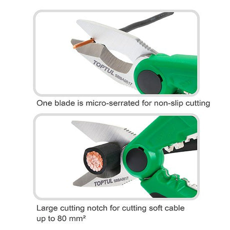 Toptul Electrician's Scissors Heavy Duty Multi-Purpose 170mm