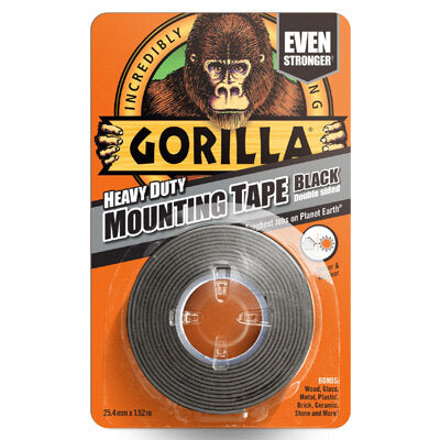 Gorilla Mounting Tape 1.5m Black 6pce