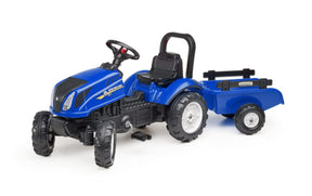 Falk F3080AB New Holland tractor with trailer and opening bonnet