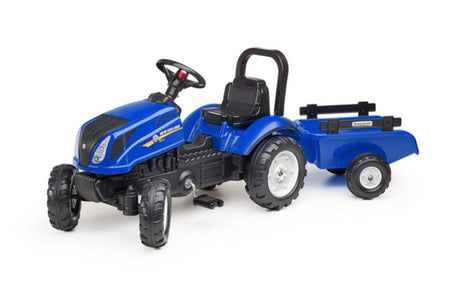 Falk F3080AB New Holland tractor with trailer and opening bonnet