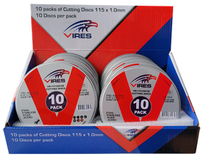 Vires S/S2 Cutting Disc 115mm x 1.0mm 10 Pk