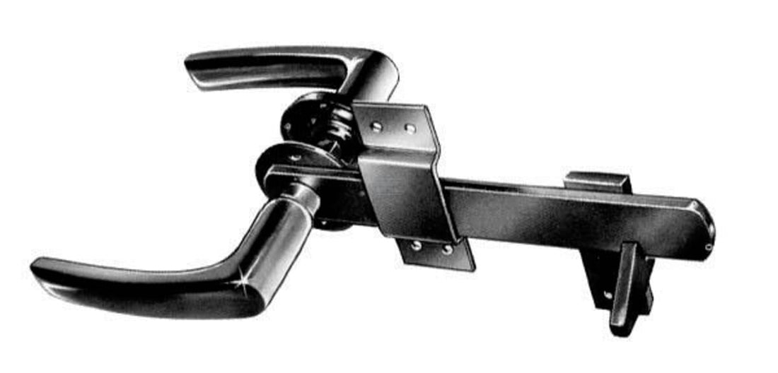 Garden door lock with aluminium door handle