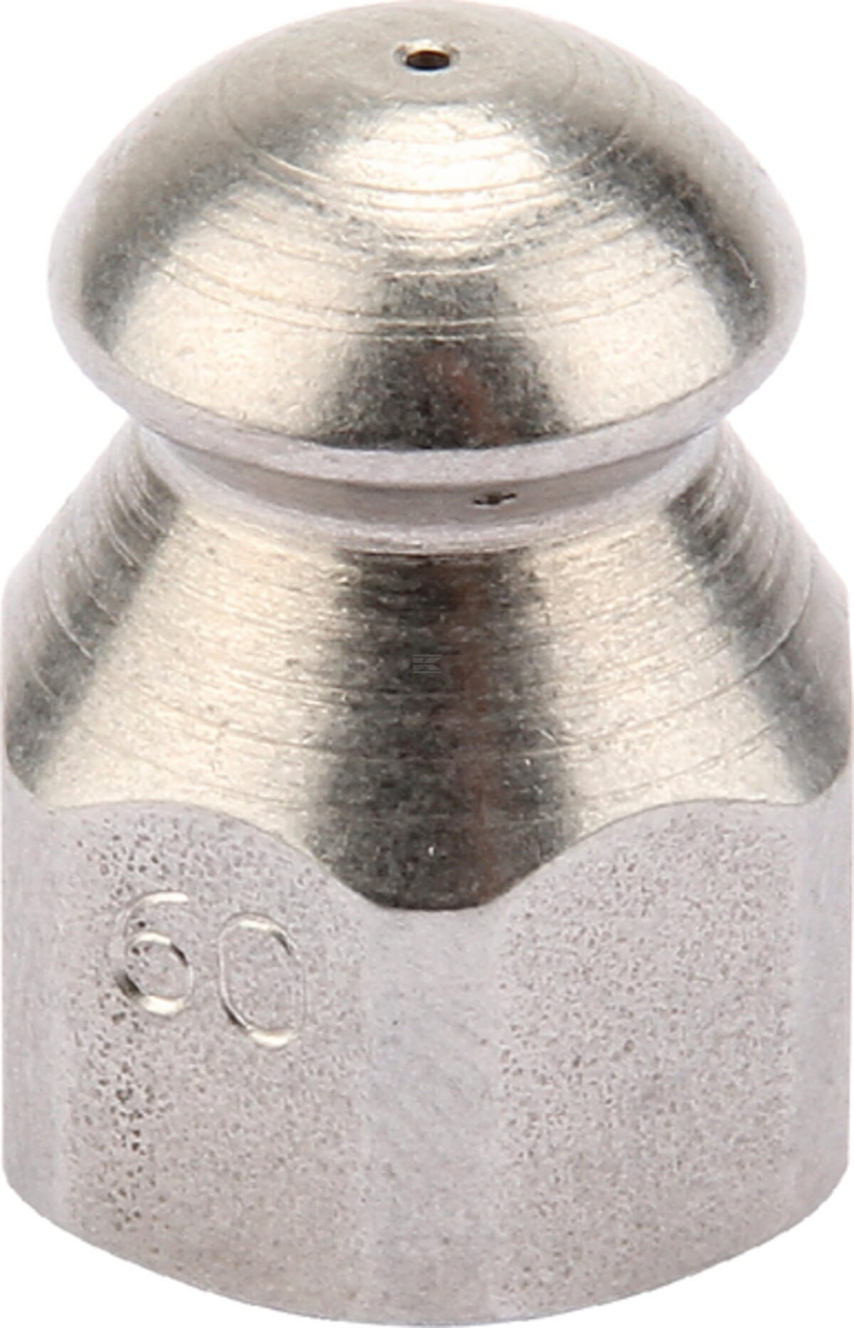 Pipe cleaning nozzle with front bore