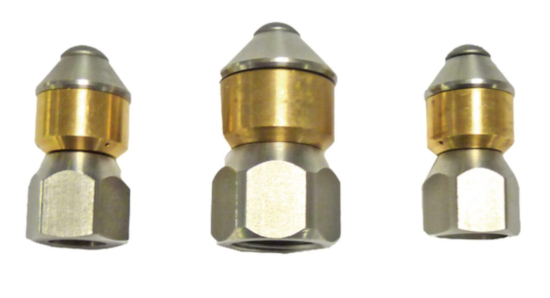 Drain nozzle rotating without front bore