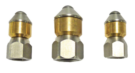 Drain nozzle rotating without front bore