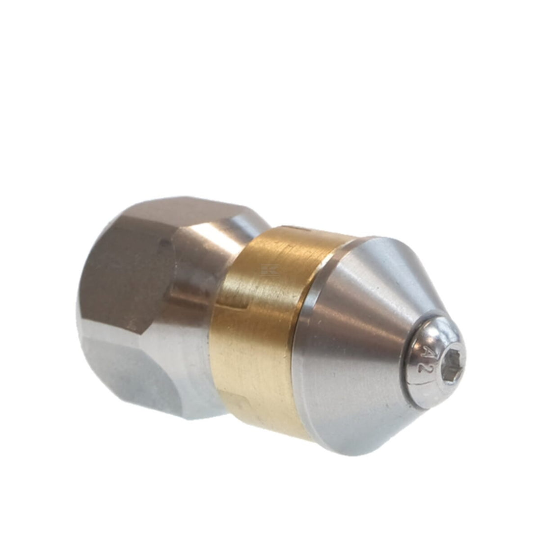 Drain nozzle rotating without front bore