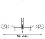 McBULL Ratchet load binder with two hooks