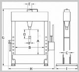 Compac Hydraulic Workshop Press heavy duty 16-35T
