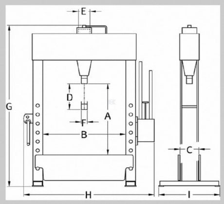 Compac Hydraulic Workshop Presse heavy duty G2 40 - 100T