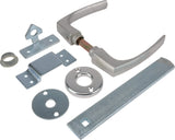 Garden door lock with aluminium door handle