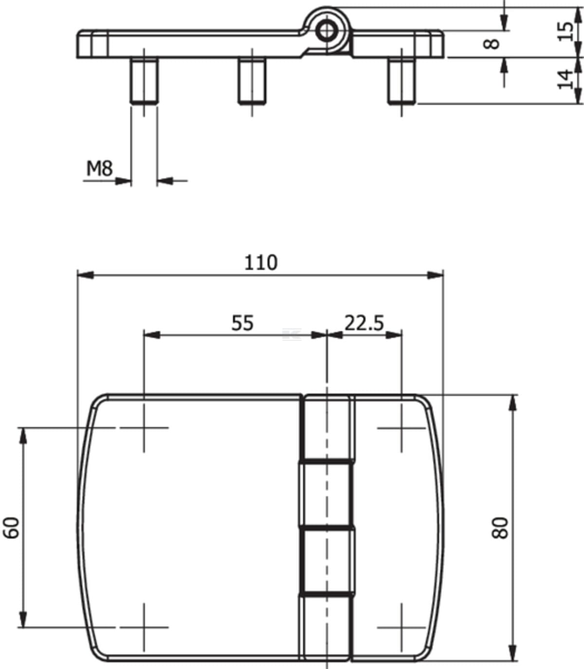 Heavy Duty hinge SR5744