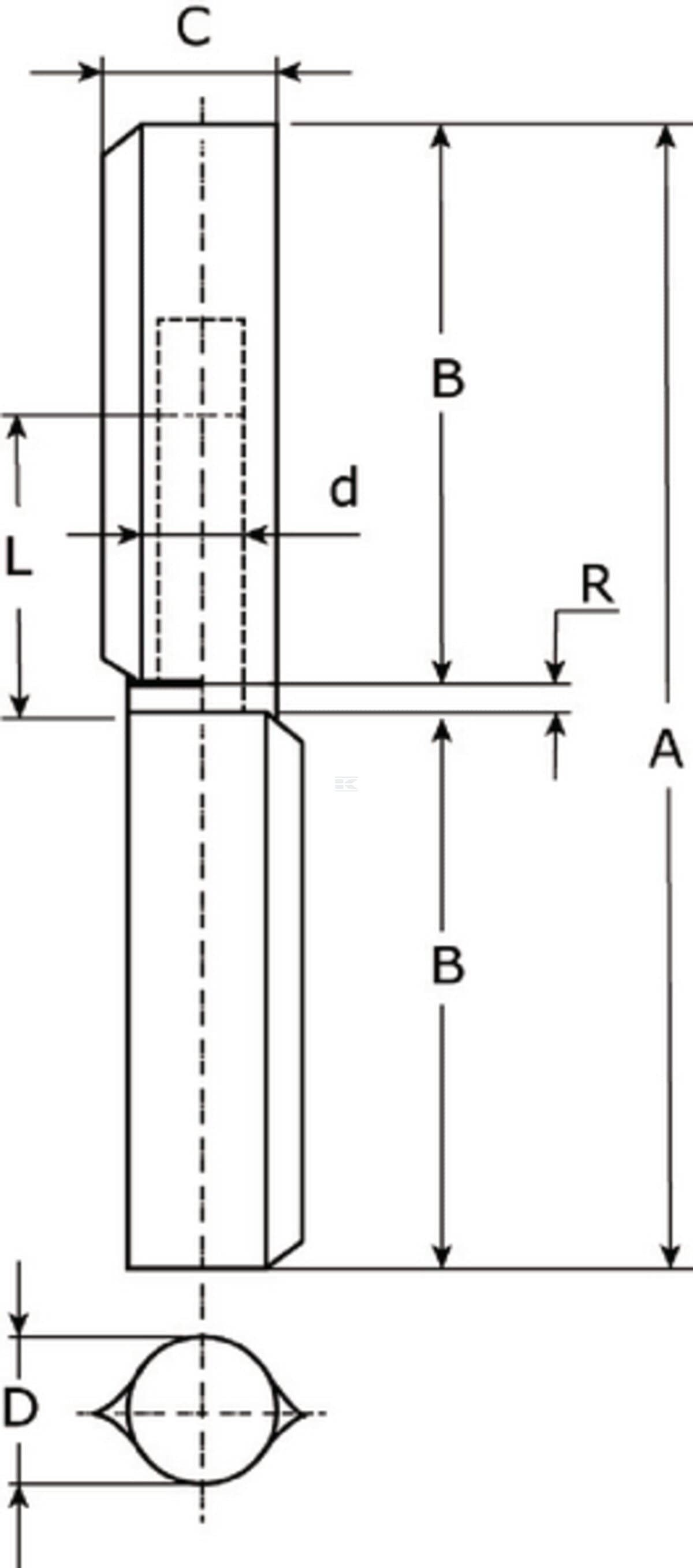 Weld on Hinge