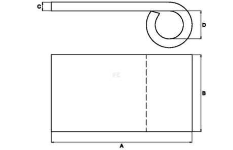 Weld on Hinge band eye