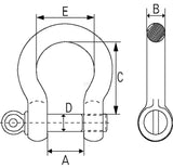 McBULL Bow shackle H G-4163 with nut