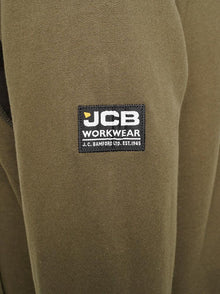 JCB Workwear Horton Hoodie - Classic Workwear Pullover for Trades and Contractors Olive