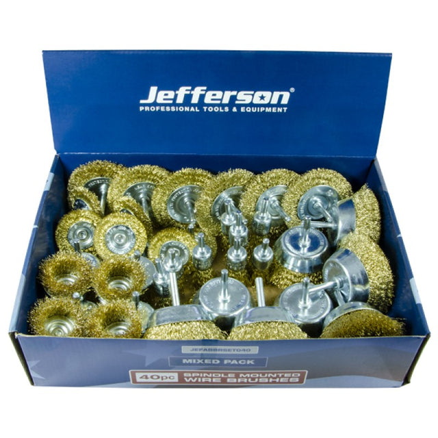 Jefferson 40 Piece Spindle Mounted Wire Brushes