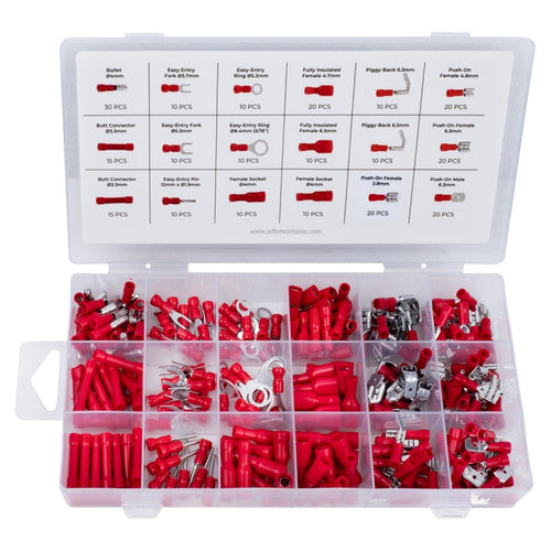 Jefferson 260pc Crimp Terminal Assortment Red