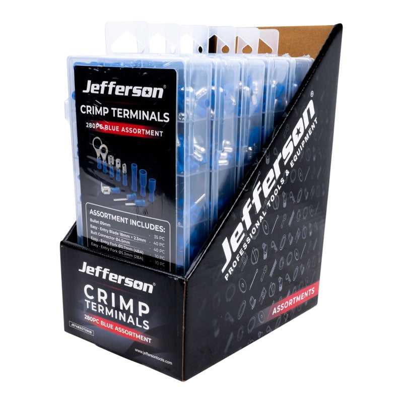 Jefferson 280pc Crimp Terminal Assortment Blue