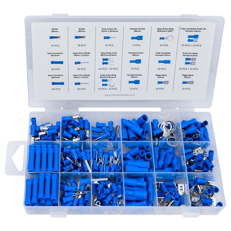Jefferson 280pc Crimp Terminal Assortment Blue