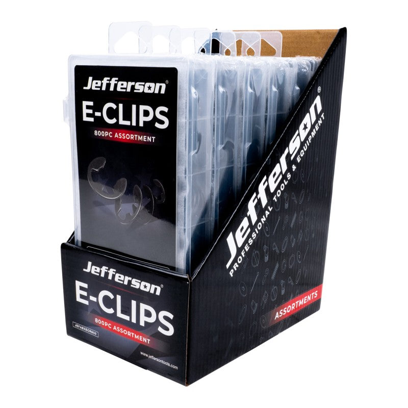 Jefferson 800pc E-Clip Retainer Assortment