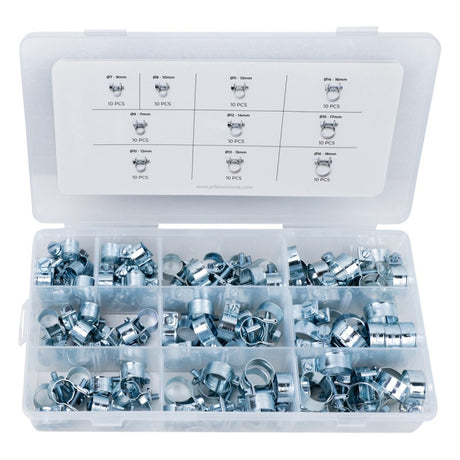Jefferson 100pc Mini Hose Clip Assortment