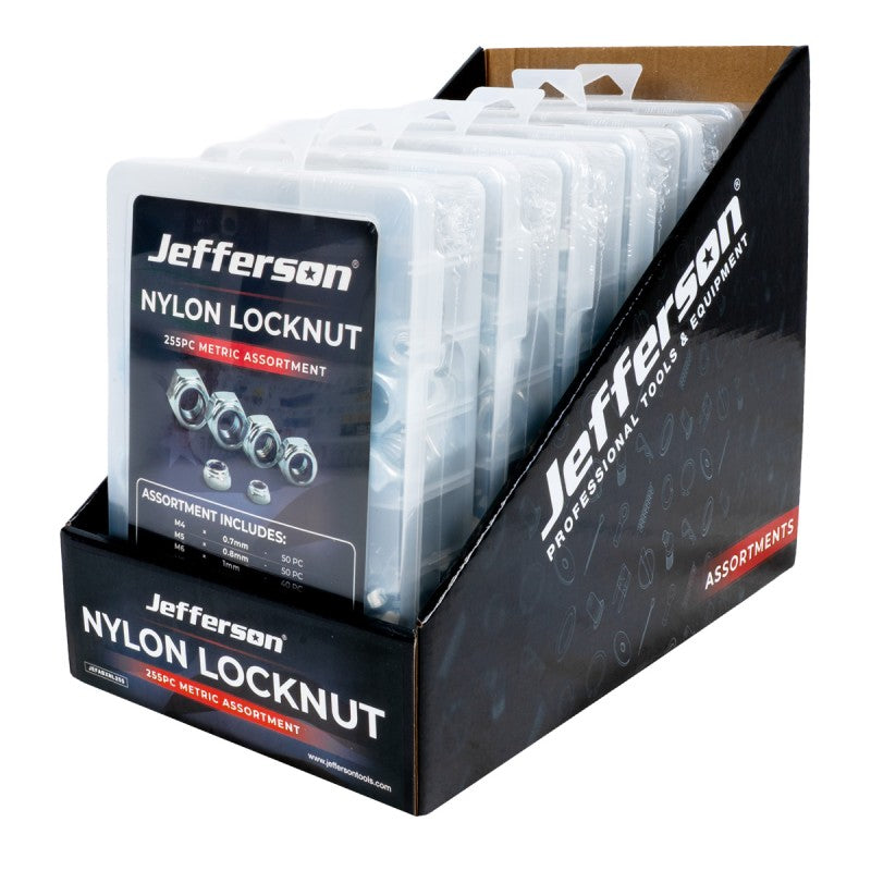 Jefferson 255pc Nylon Locknut Assortment