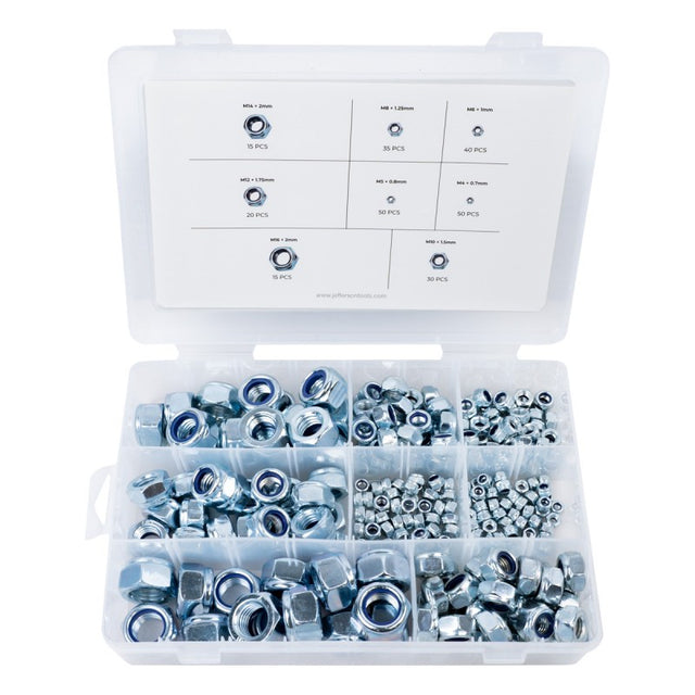 Jefferson 255pc Nylon Locknut Assortment