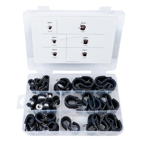 Jefferson 60pc P-Clip Rubber Lined Assortment