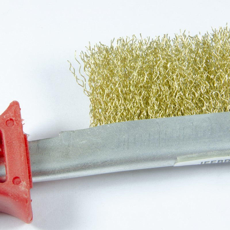 Jefferson Plastic Handle Brass Coated Wire Brush