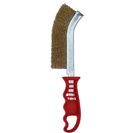 Jefferson Plastic Handle Brass Coated Wire Brush