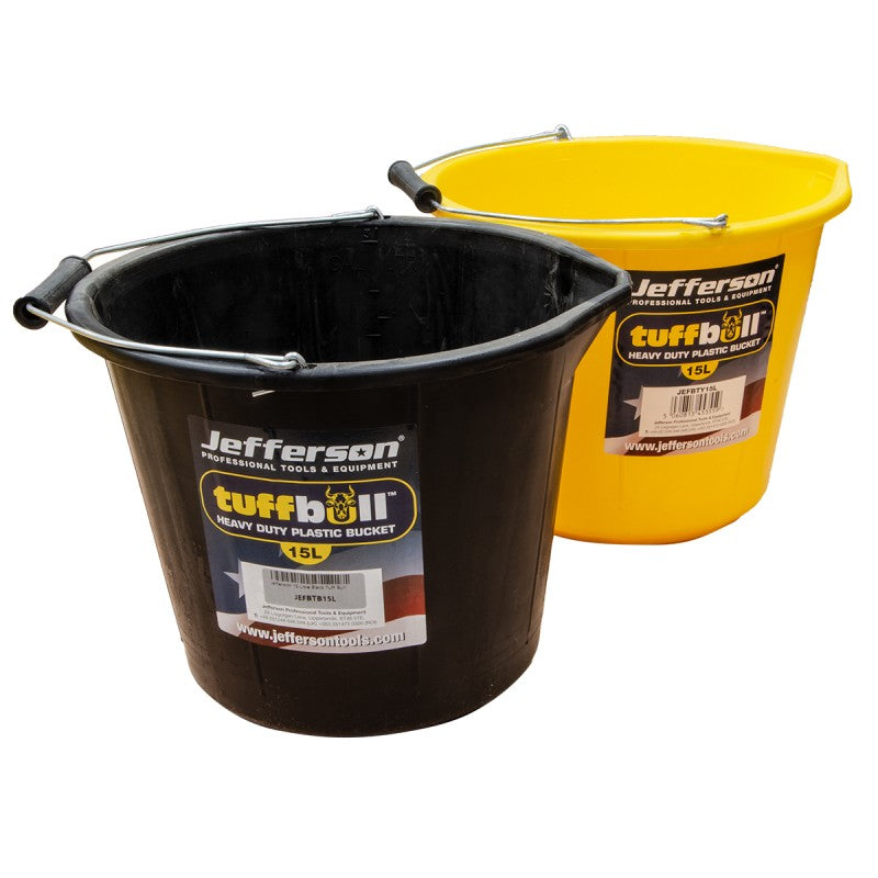 Jefferson 15 Litre Tuff-Bull Bucket (Yellow)