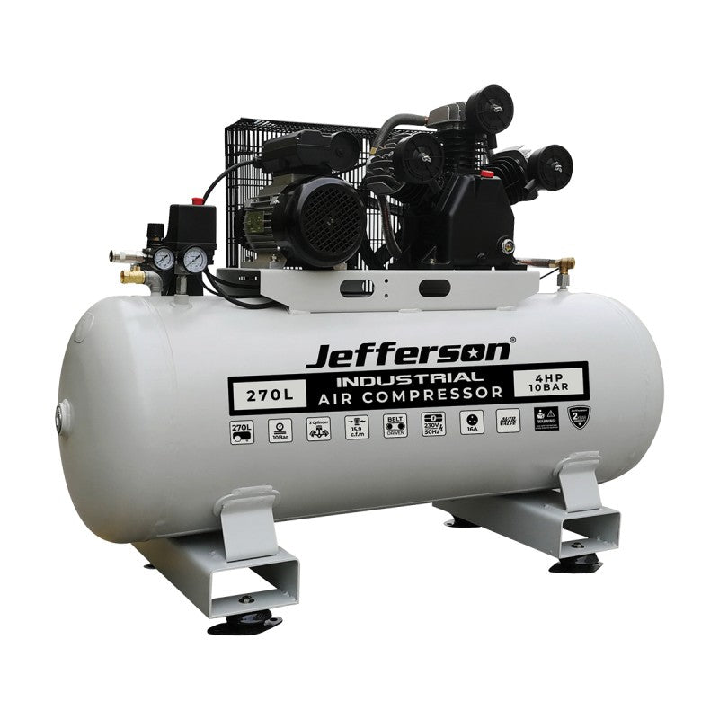 Jefferson 270L 4.0HP Industrial Compressor 10 Bar 230v