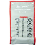 Jefferson 10 Piece Stubby Ratchet Spanner Set