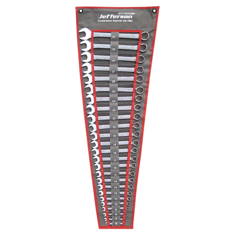 Jefferson 25 Piece Mirror Polished Combination Spanner Set