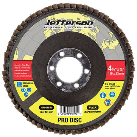 Jefferson 4.5" Abrasive Flap Disc (P60 Zircon)