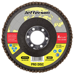 Jefferson 4.5" Abrasive Flap Disc (P80 Zircon)