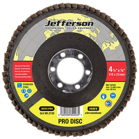 Jefferson 4.5" Abrasive Flap Disc (P120 Zircon)
