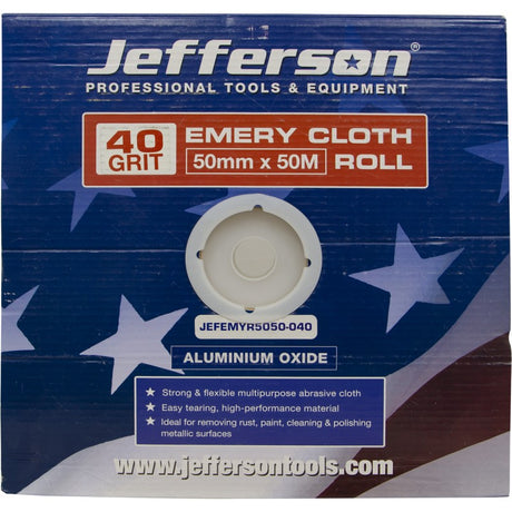 Jefferson 50mm x 50M Emery Cloth Roll (40G)