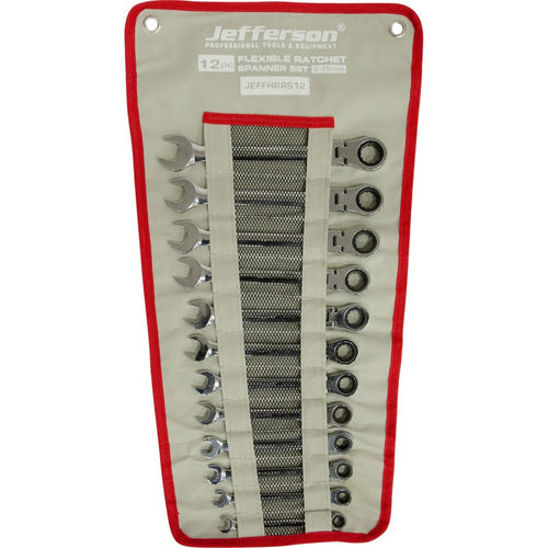 Jefferson 12 Piece Flexible Ratchet Spanner Set