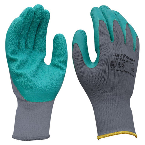 Jefferson Grey / Green Grip Gloves Extra Large