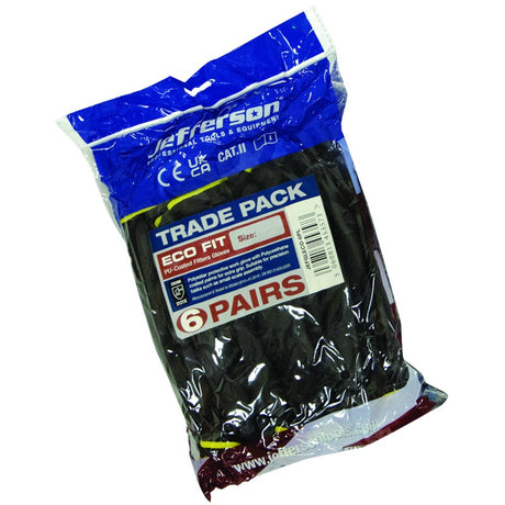 Jefferson Eco Fit Glove Large (Pack of 6 Pairs)