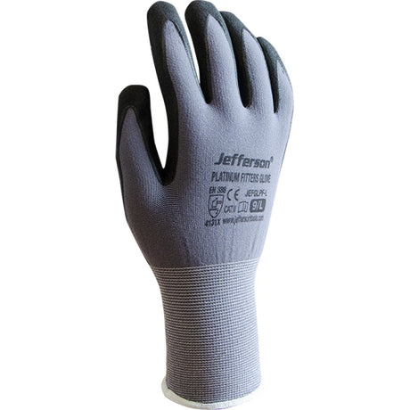 Jefferson Black Platinum Fitters Glove Large