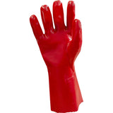 Jefferson 14" Red PVC Gauntlet Safety Gloves