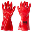 Jefferson 14" Red PVC Gauntlet Safety Gloves