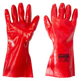 Jefferson 14" Red PVC Gauntlet Safety Gloves