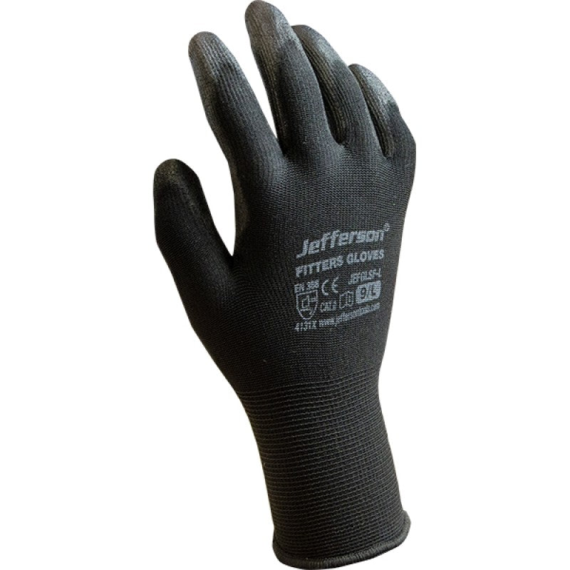 Jefferson Black Fitters Glove Large