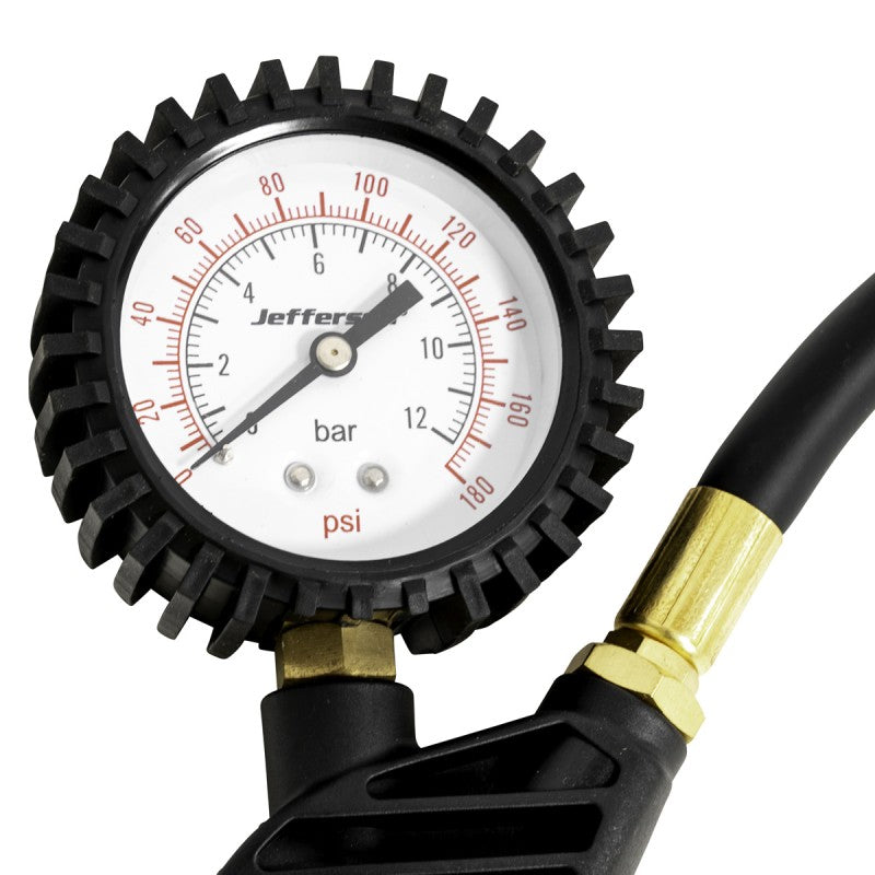 Jefferson Tyre Inflator with Clip Connector (500mm Hose)