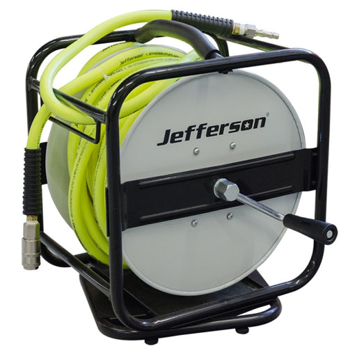 Jefferson 25m 1/4" 360º High-Vis Air Hose Reel
