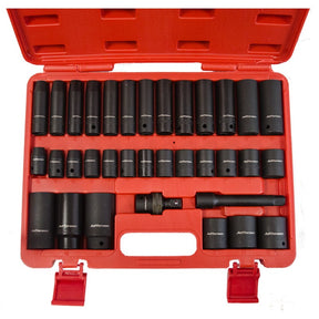 Jefferson 34 Piece 1/2" Impact Socket Set